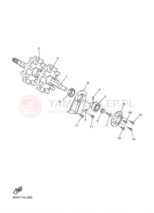 Schemat "Układ napędowy" do Yamaha PHAZER RTX PZ50RTAW