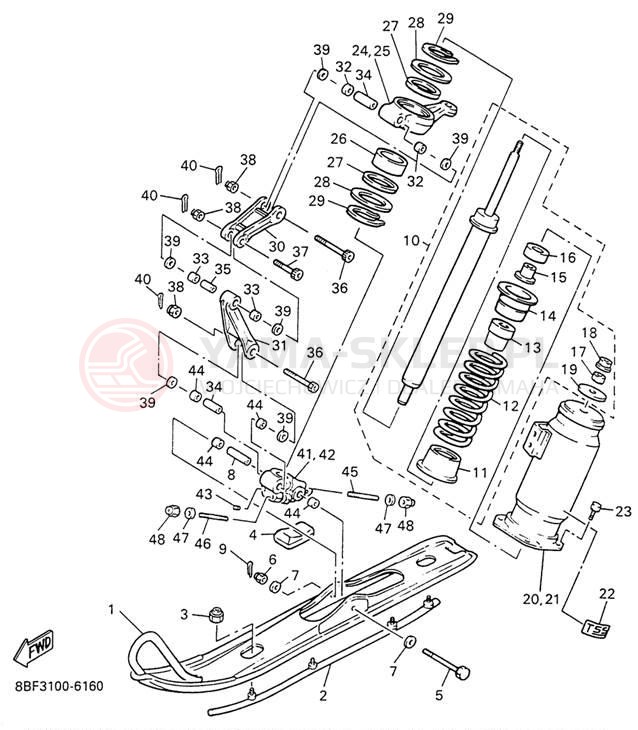Schemat "płozy" do Yamaha PHAZER II PZ480W
