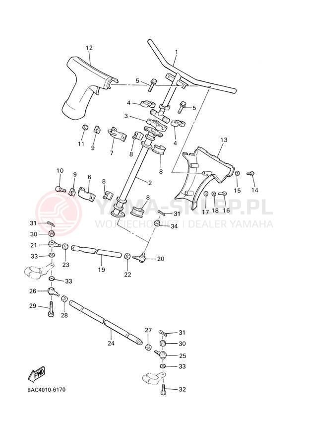 Schemat "Półki zawieszenia" do Yamaha VK 540 III VK540EH