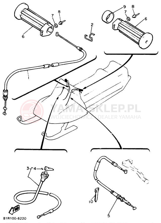 Schemat "Układ chlodzenia" do Yamaha XLV XL540M