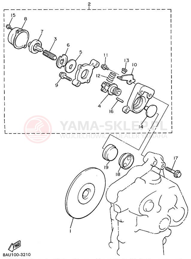 Schemat "hamulec" do Yamaha VK540 III VK540EC