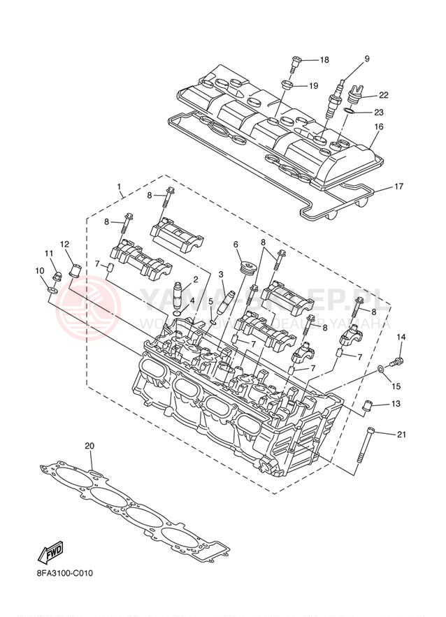 Schemat "głowica" do Yamaha RX-1 ER RX10RK/RX10RSK