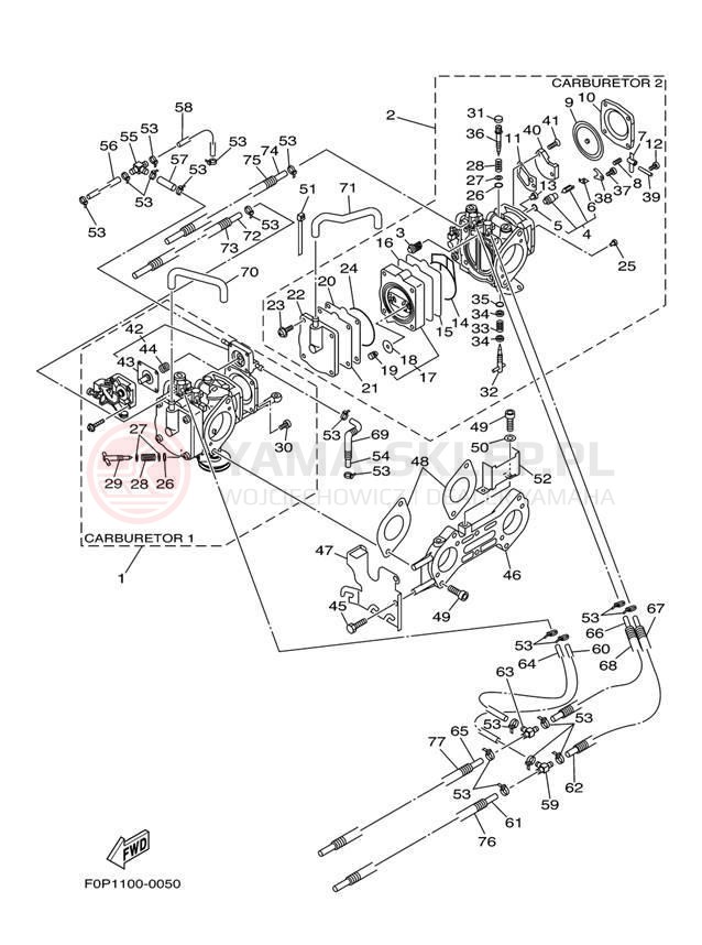 Schemat "Gaźnik" do Yamaha XL800 XA800Y