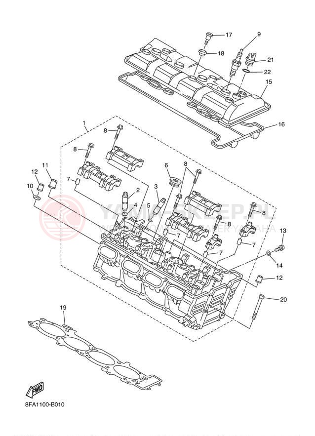 Schemat "cylinder" do Yamaha RX-1 LE RX10SH/RX10MSH