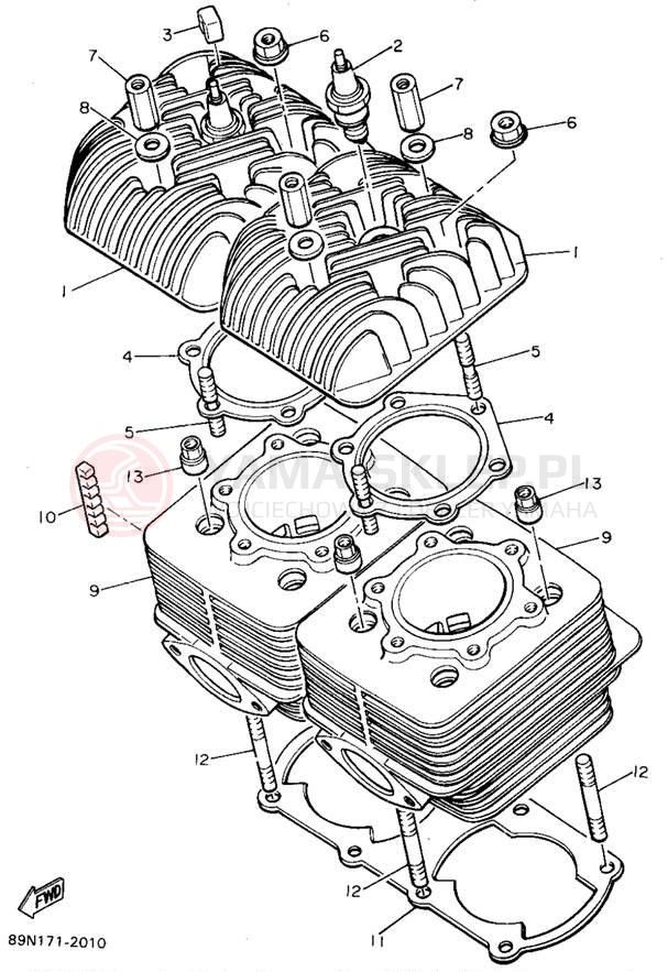 Schemat "głowica" do Yamaha VK540 II VK540EU
