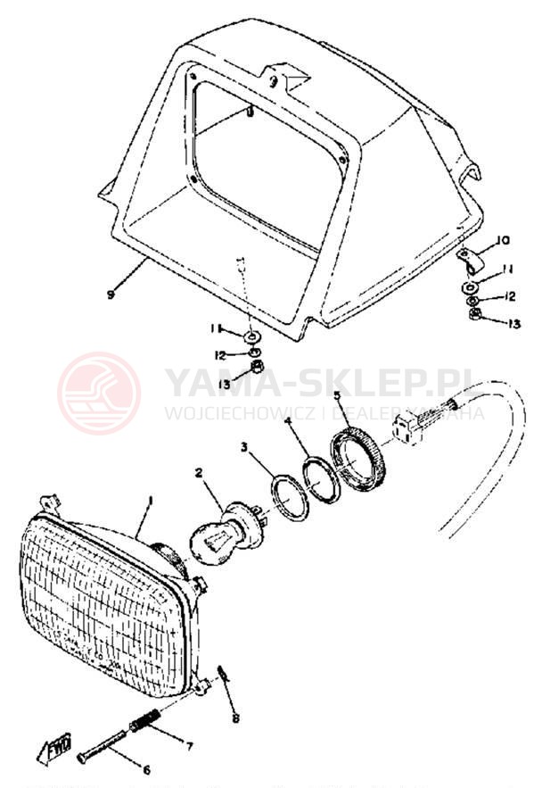 Schemat "Lampa przód" do Yamaha GPX338F/GPX433F