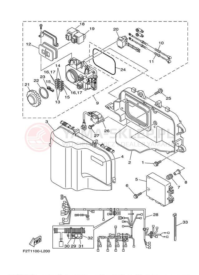 Schemat "układ elektryczny" do Yamaha FX CRUISER HO FB1800AL