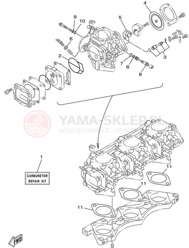 Schemat "Zestaw naprawczy" do Yamaha WAVE RUNNER SUV1200 SV1200X