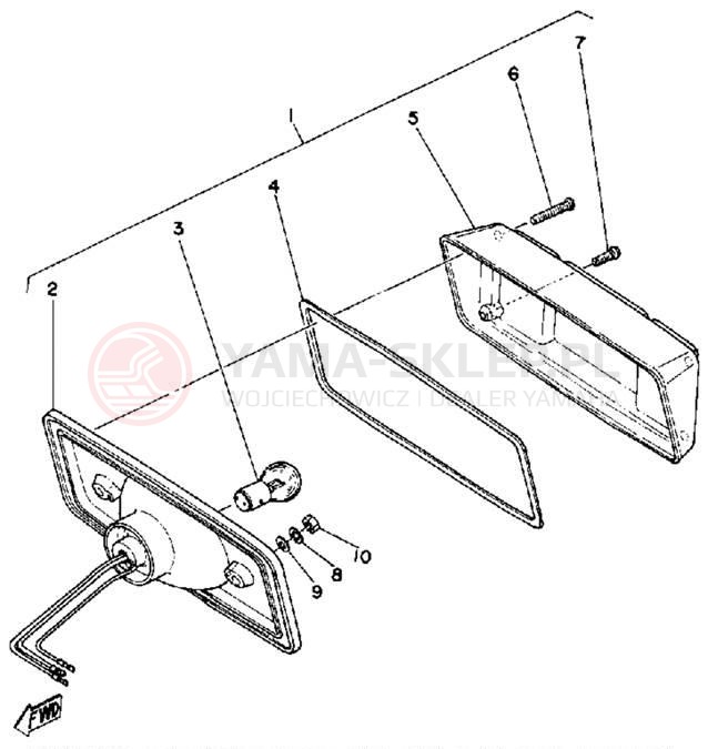 Schemat "lampa tył" do Yamaha EX440E