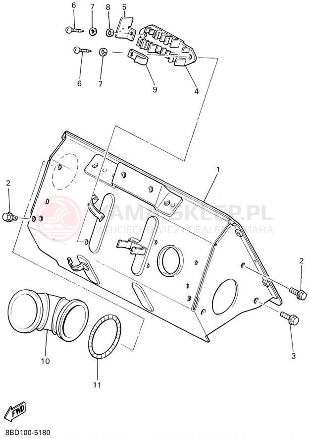 Schemat "STEERING GATE" do Yamaha BRAVO LT BR250TD
