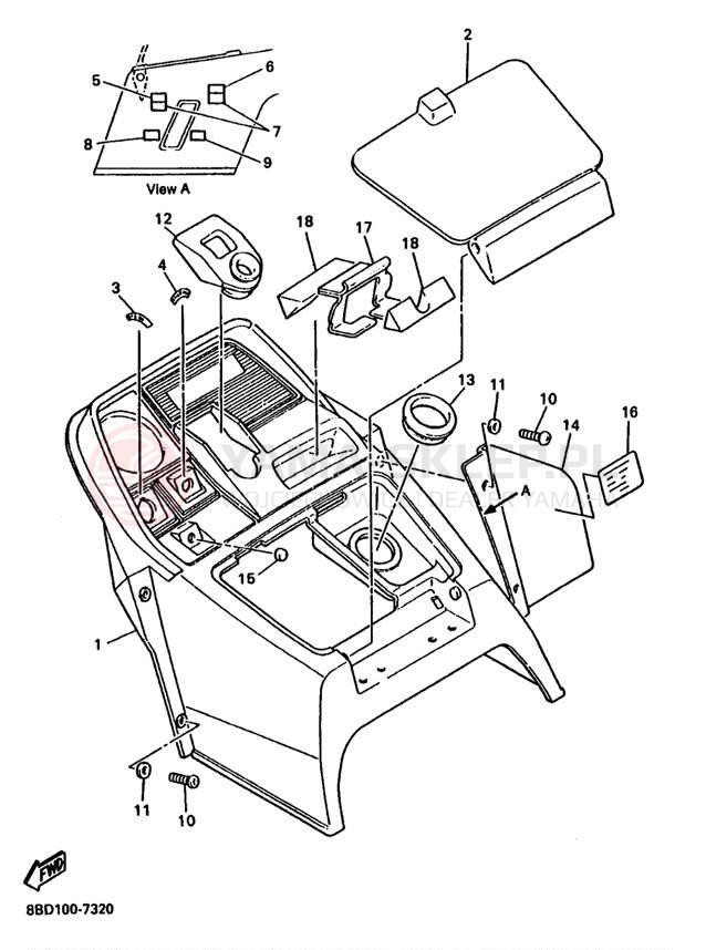 Schemat "INSTRUMENT PANEL" do Yamaha BRAVO LT BR250TB