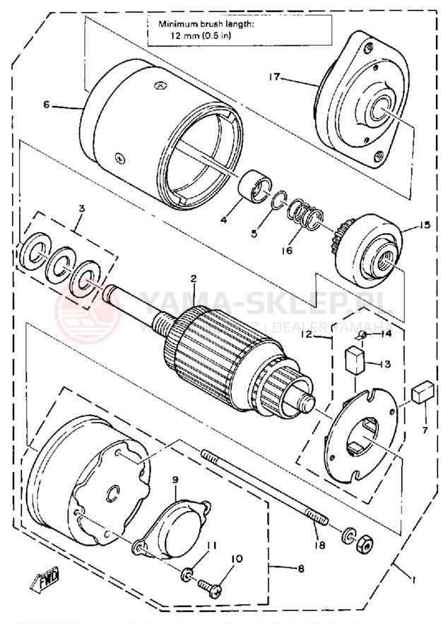 Schemat "rozrusznik" do Yamaha ET340EC
