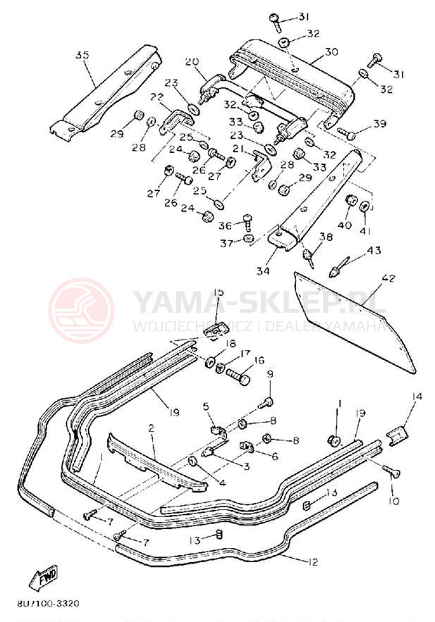 Schemat "zderzak" do Yamaha SRV SR540J