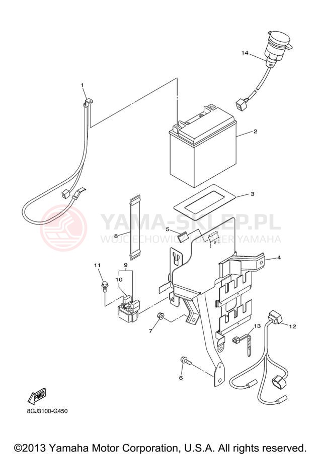 Schemat "układ elektryczny" do Yamaha VENTURE LITE PZ50VTZL/PZ50VTZR