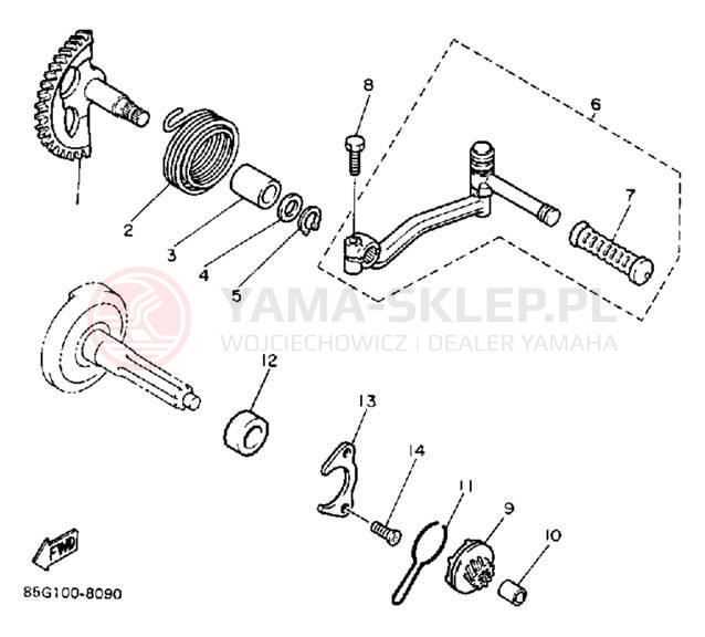 Schemat "rozrusznik" do Yamaha SNOSCOOT SV80M
