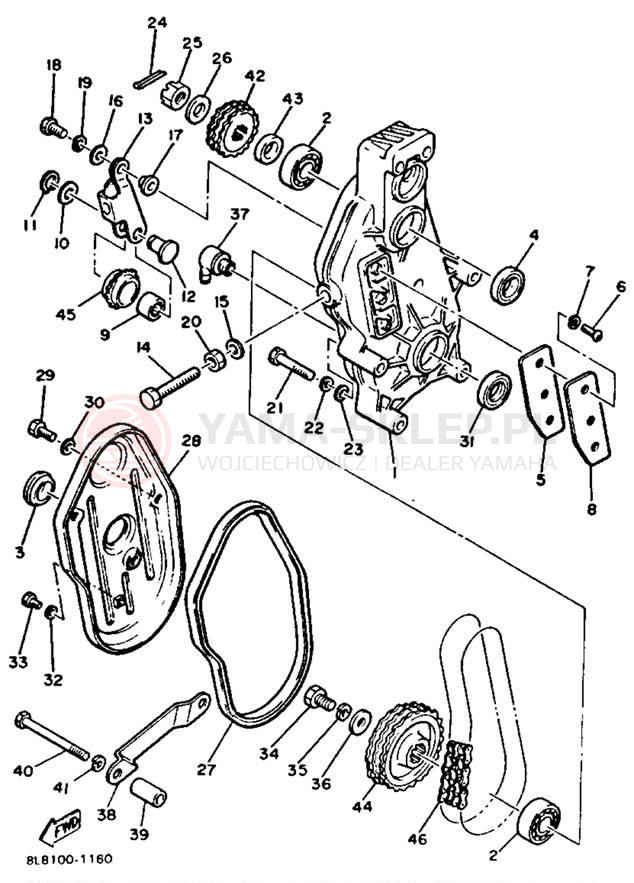 Schemat "Układ napędowy" do Yamaha XL-V XL540P
