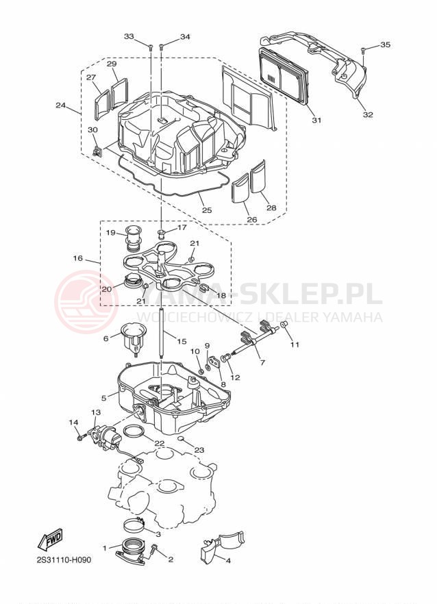 Schemat "Wtrysk paliwa" do Yamaha VMAX VMX17FCR/VMX17FR
