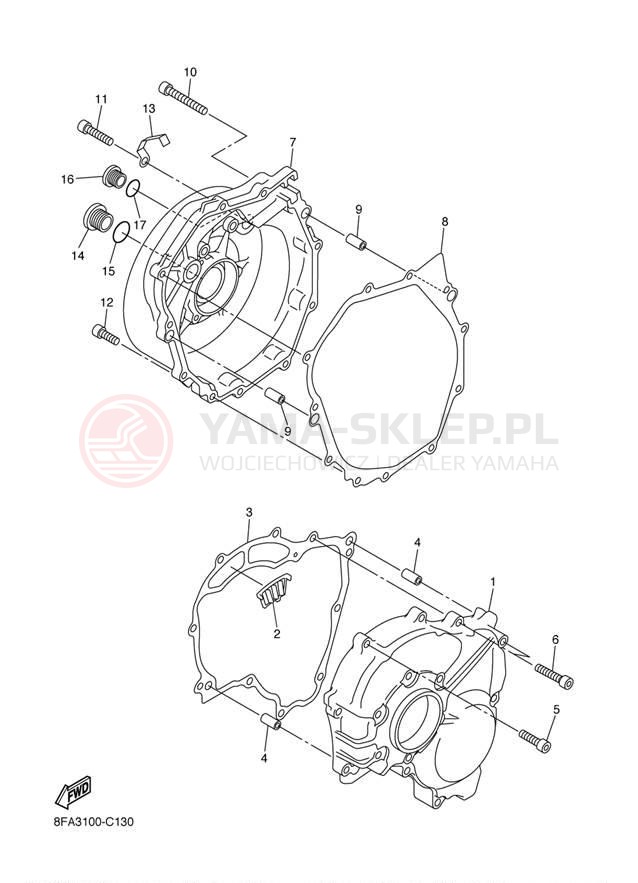 Schemat "Pokrywa silnika" do Yamaha RX-1 RX10K