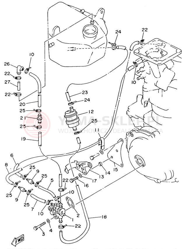 Schemat "Pompa olejowa" do Yamaha WAVE RUNNER VXR WRB650S