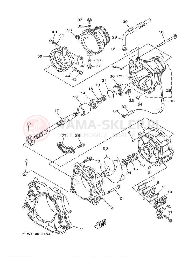 Schemat "JET UNIT" do Yamaha (WAVERUNNER FX HO) FY1800H
