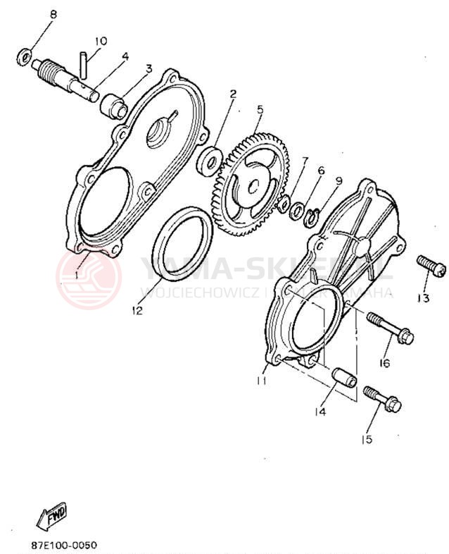 Schemat "przeniesienie napędu" do Yamaha ENTICER II LT ET410TRV