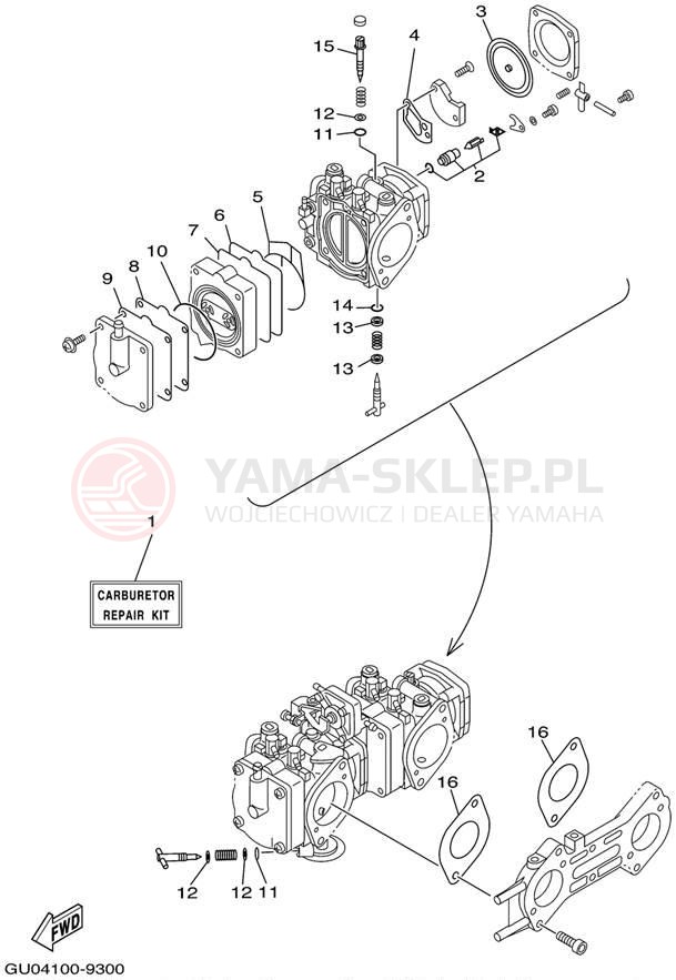 Schemat "Zestaw naprawczy" do Yamaha WAVE RUNNER GP800 GP800X