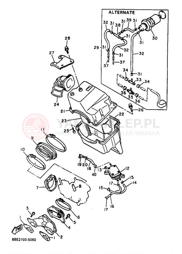 Schemat "Wtrysk paliwa" do Yamaha OVATION LE CS340EB