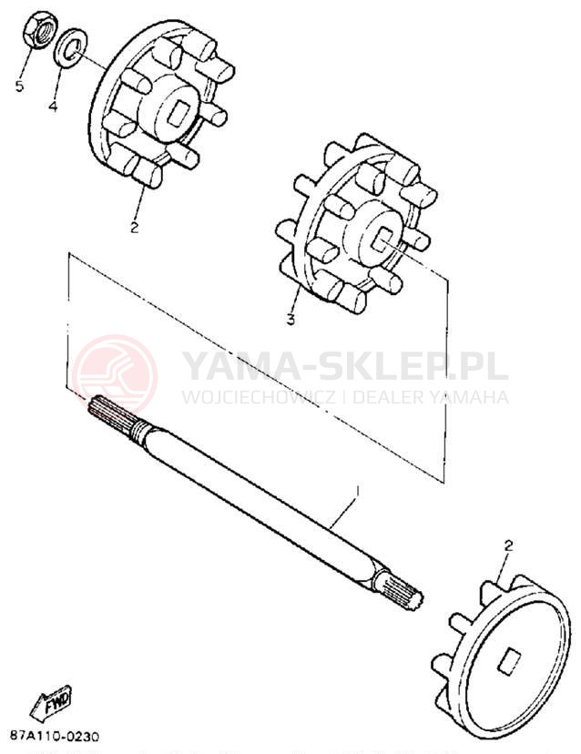 Schemat "Układ napędowy" do Yamaha SNOSPORT (ELEC START) SV125EP