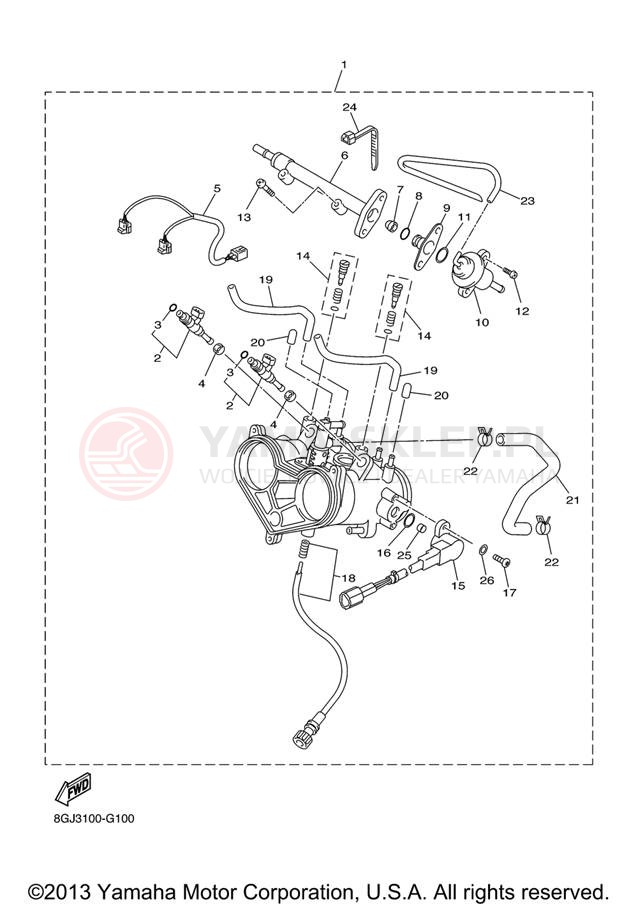Schemat "Wtrysk paliwa" do Yamaha VENTURE LITE PZ50VTZL/PZ50VTZR