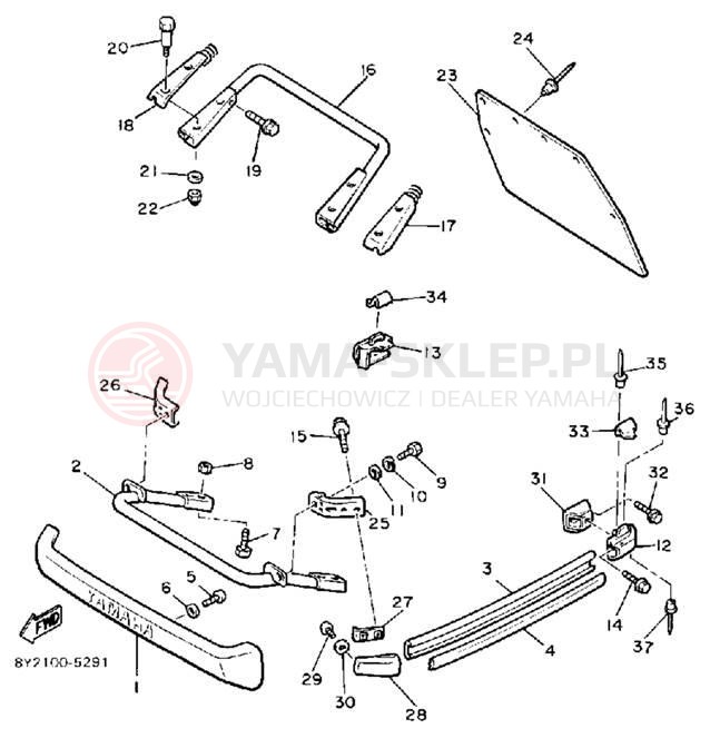Schemat "zderzak" do Yamaha EXCEL III EC340L