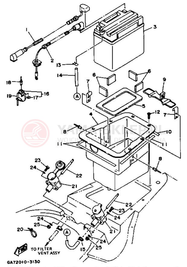 Schemat "układ elektryczny" do Yamaha WAVE BLASTER WB700S