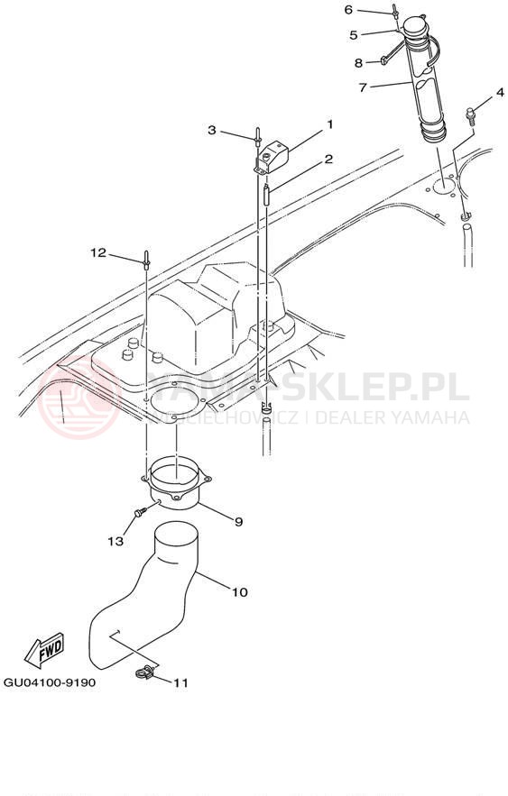 Schemat "odpowietrzenie" do Yamaha WAVE RUNNER GP800 GP800X