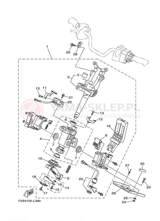 Schemat "Półki zawieszenia" do Yamaha WAVERUNNER FX HO FB1800L