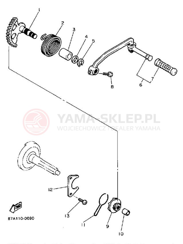 Schemat "rozrusznik" do Yamaha SNOSPORT SV125R