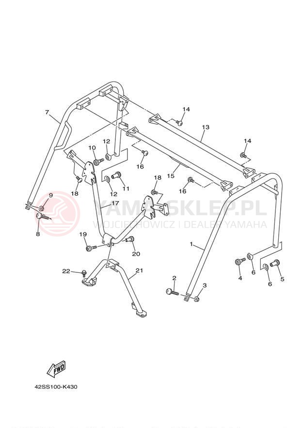 Schemat "GUARD" do Yamaha RHINO 700 YXR7FBGR/YXR7FBL