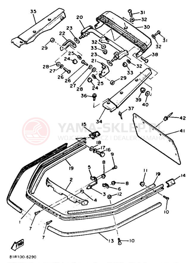 Schemat "zderzak" do Yamaha XLV XL540K