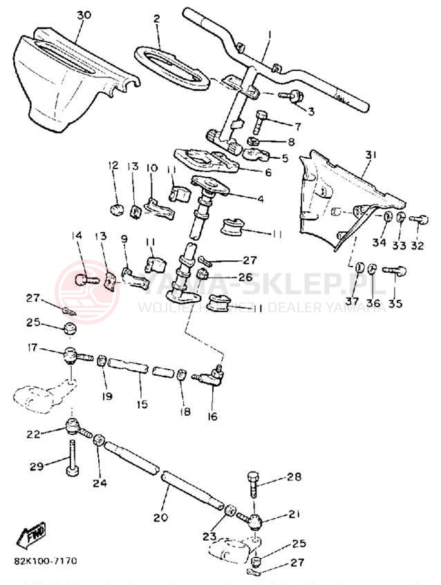 Schemat "Półki zawieszenia" do Yamaha PHAZER II PZ480P