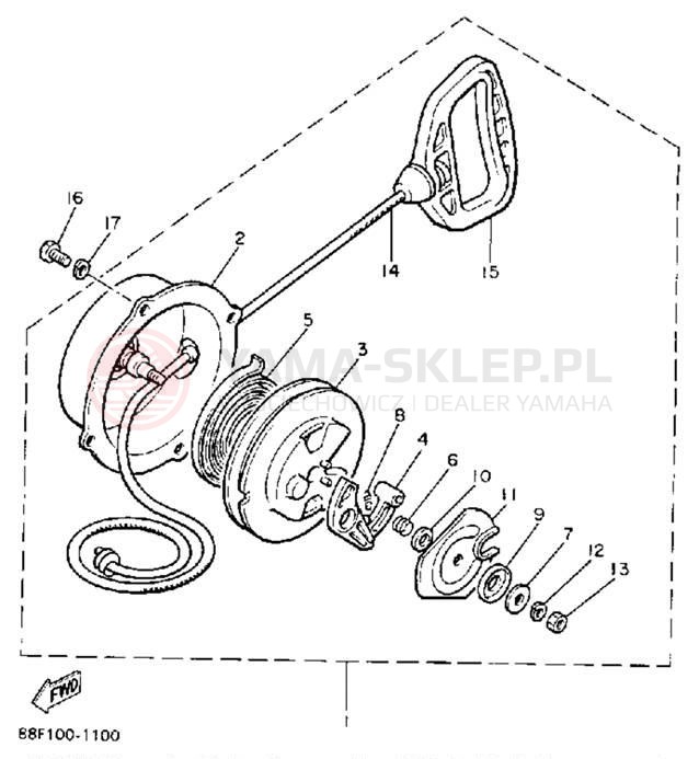 Schemat "rozrusznik" do Yamaha VENTURE GT VT480GTS