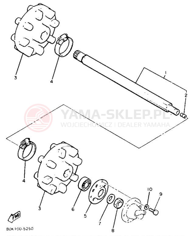 Schemat "Układ napędowy" do Yamaha PHAZER II PZ480T