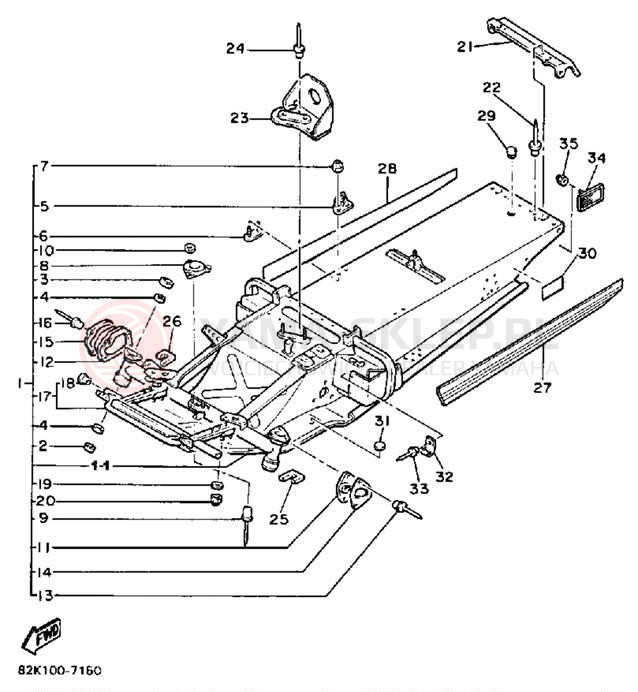 Schemat "rama" do Yamaha PHAZER PZ480M