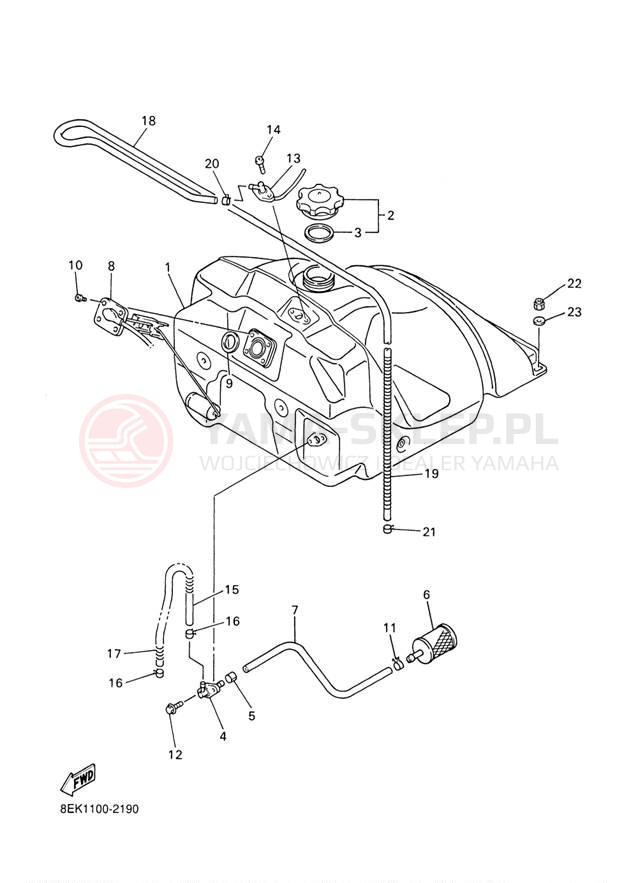 Schemat "zbiornik paliwa" do Yamaha SX VIPER MOUNTAIN SXV70ML