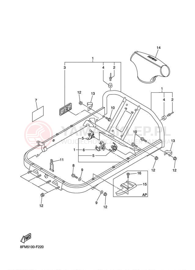 Schemat "STEERING GATE" do Yamaha VENTURE RST90W/RST90GTW