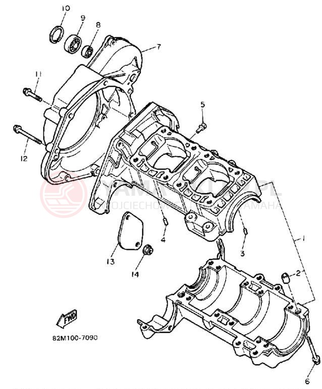 Schemat "Obudowa silnika" do Yamaha EXCITER EX570M