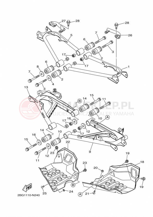 Schemat "wahacz" do Yamaha GRIZZLY 700 EPS SE YFM700PSFS