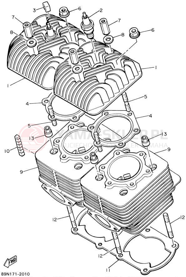 Schemat "głowica" do Yamaha VK540 III VK540ED
