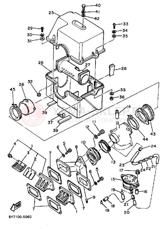 Schemat "Filtr powietrza" do Yamaha XL-V XL540J