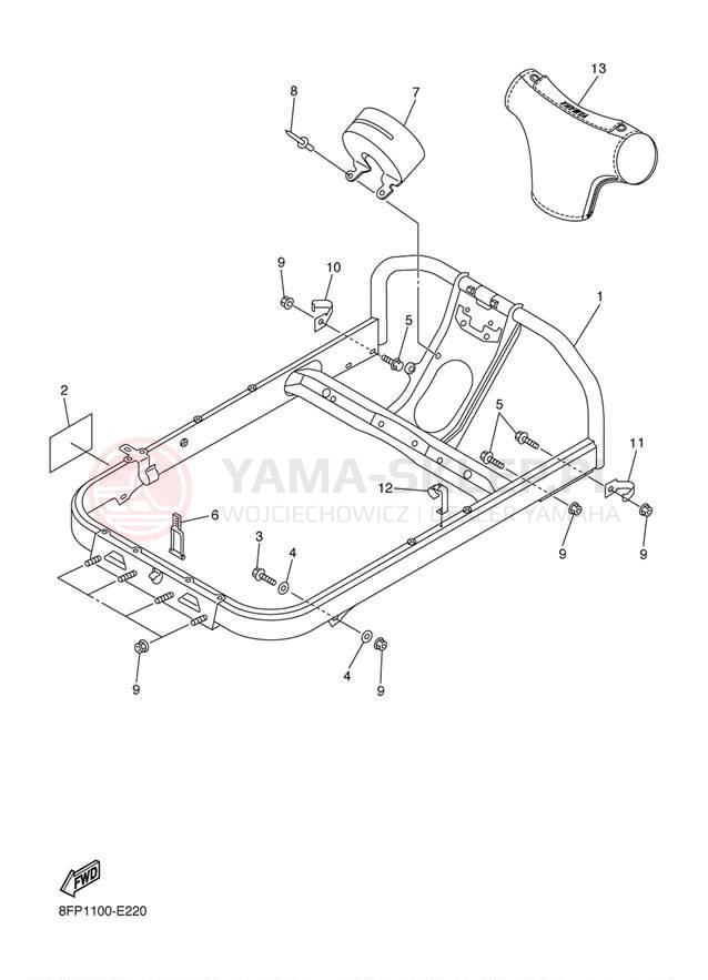 Schemat "STEERING GATE" do Yamaha APEX RTX RX10RTL