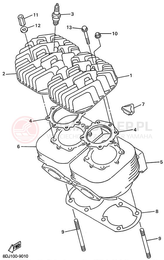 Schemat "głowica" do Yamaha PHAZER 500 PZ500C