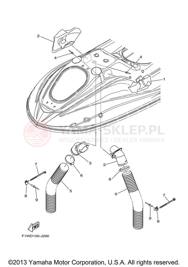Schemat "odpowietrzenie" do Yamaha FX CRUISER SHO FX1800AJ