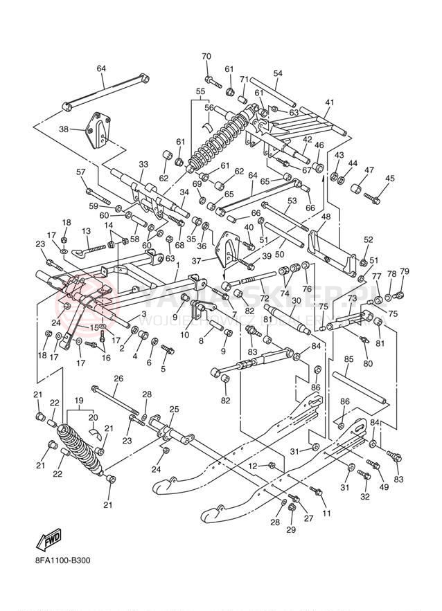 Schemat "TRACK SUSPENSION" do Yamaha RX-1 LE RX10SH/RX10MSH
